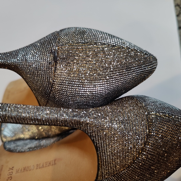 Manolo Blahnik Nattorno mesh Glitter heels - Picture 5 of 11